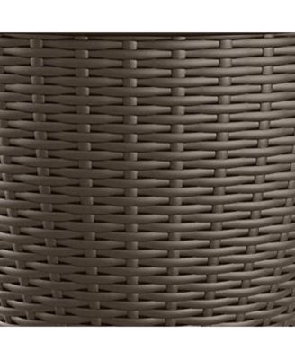 Willow 18" Diameter Decorative Wicker Patio Planter Pot, Java (4 Pack)