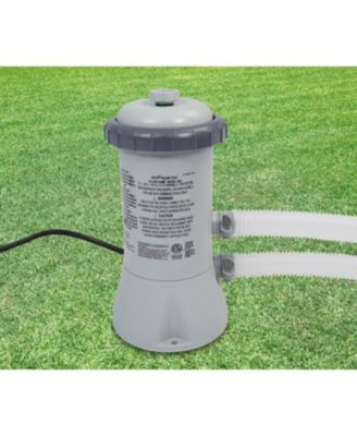 12ft x 30in Metal Frame Above Ground Round Family Swimming Pool Set & Pump