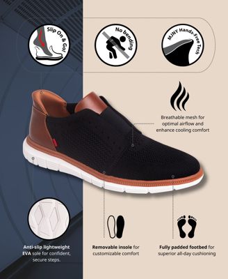 South Street Mens Hands-Free Slip On Technology Lightweight Mesh Oxfords