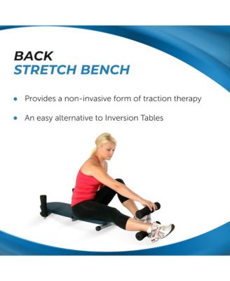 InLine Traction System Joints and Back Stretch Bench, Blue Gray