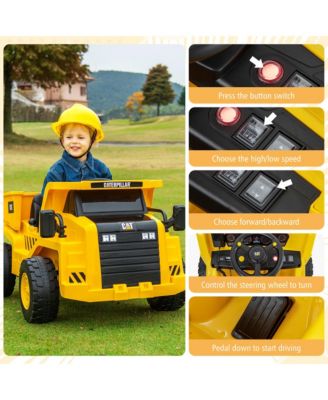 Kids Ride on Dump Truck with 2.4G Remote Control Working Megaphone Sand Shovel