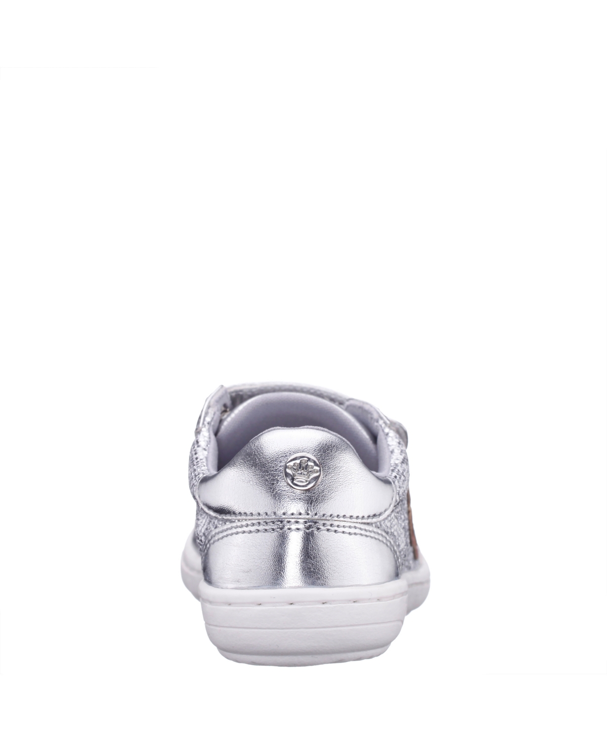 Nina Little And Big Girls Glitter Round Toe Sneakers In Silver