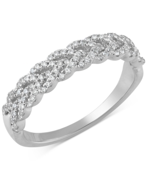 image of Diamond Braid Band (1/3 ct. t.w.) in 14k Gold, White Gold or Rose Gold