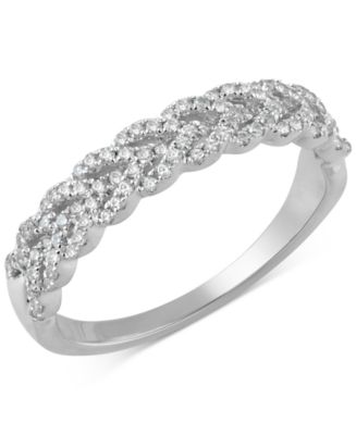 Diamond Braid Band (1/3 ct. t.w.) in 14k Gold, White Gold or Rose Gold ...