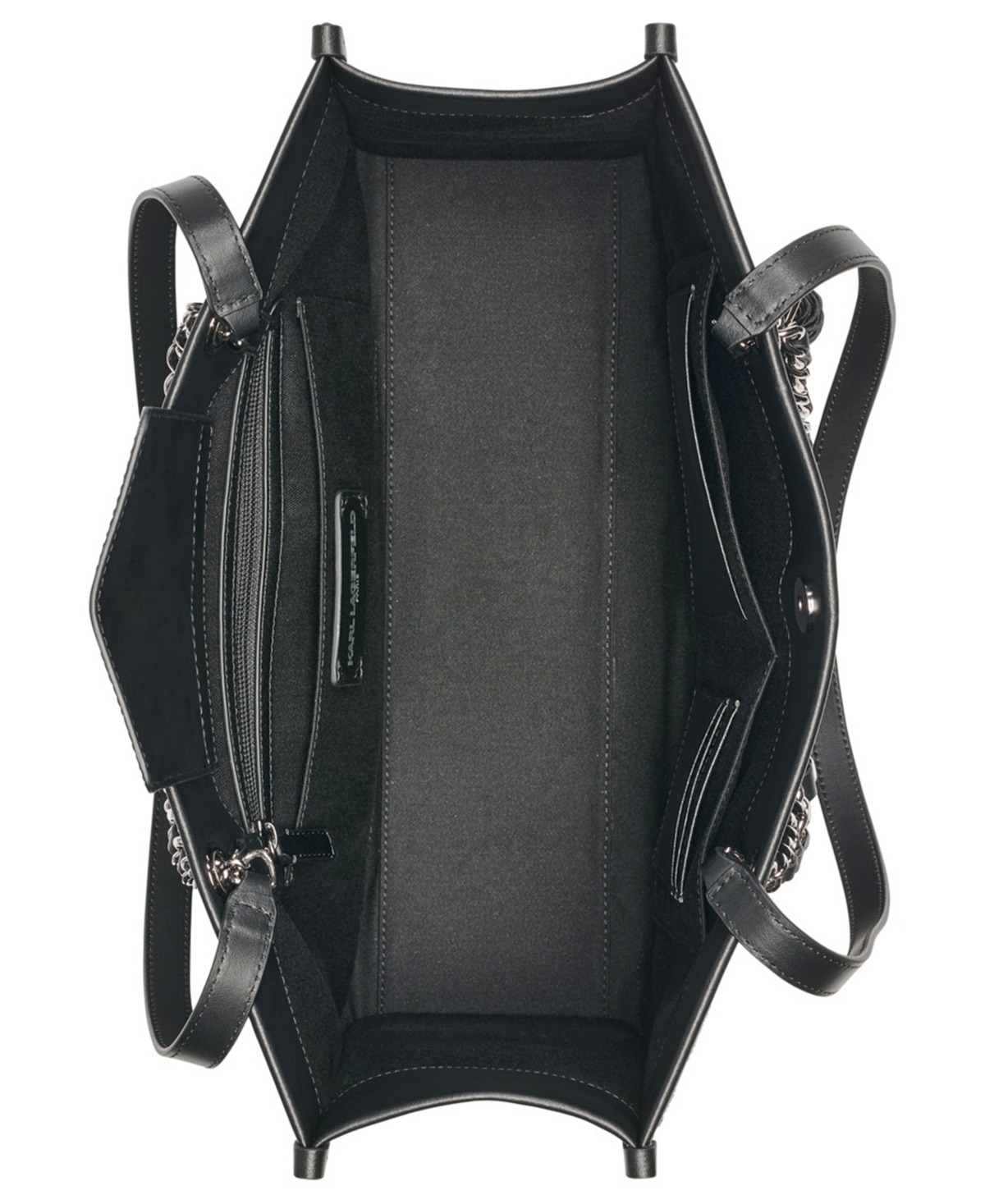 Karl Lagerfeld Structured Savoie Tote Bag In Black