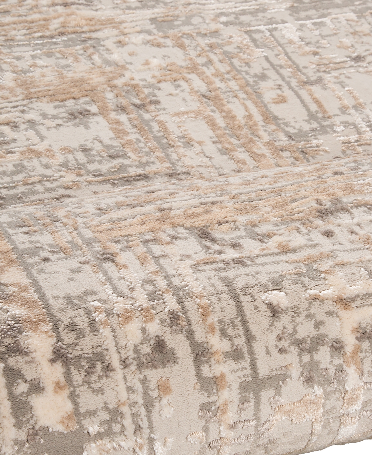Mink Home Alloy All343 4'x6' Area Rug In Neutral