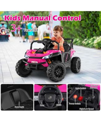 12V Kids Ride on Truck with Parental Remote 3 Speeds & Reverse Forward Function