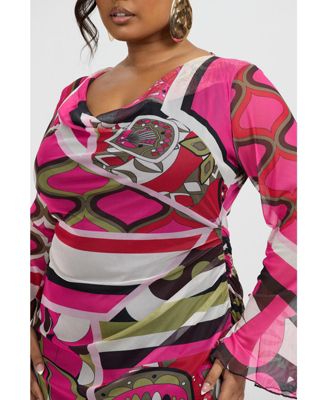 Women's Bold Abstract Print Maxi Dress