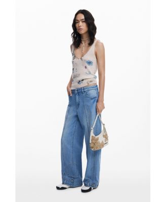 Women's Mini floral applique bag