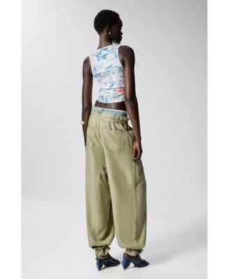 Women's Hybrid long pants with checks