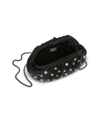 Woman's Margot Pleated Beaded Pouch Clutch