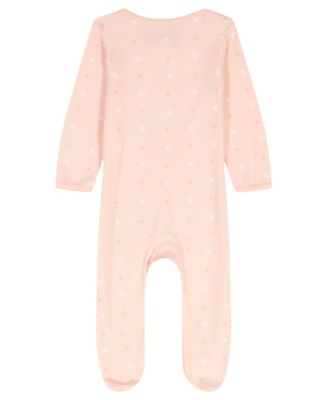 Calvin Klein Baby Girls' Printed Footed Coverall