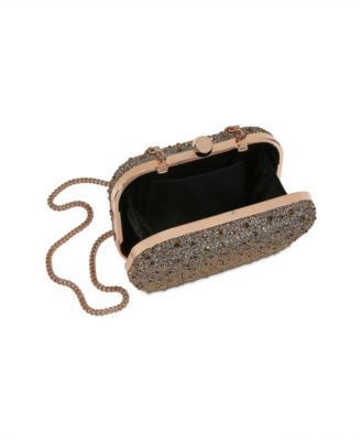 Woman's Celest Fully Mixed Crystal Mini Minaudiere