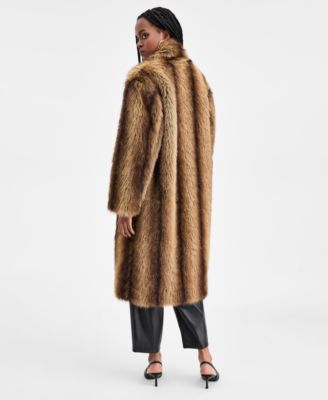 Women's Notch-Lapel Snap-Front Faux-Fur Jacket, Macy's Exclusive 