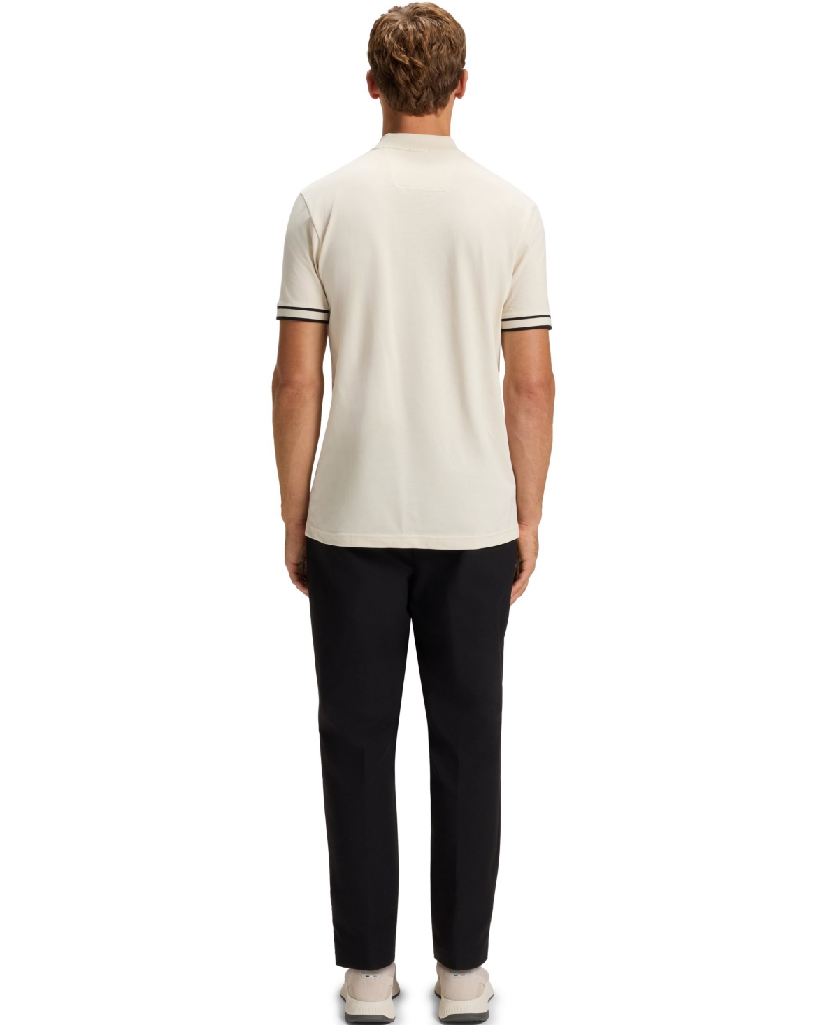 Hugo Boss Boss By  Men's Cotton-pique Zip-neck Polo In Neutral
