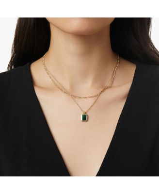  Layered Necklace Set - Temple Green