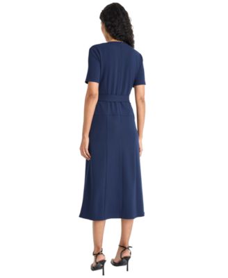 Women's V-Neck Midi Dress 