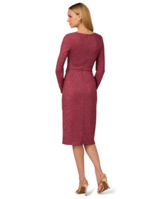 Women's Metallic Knit Midi Dress