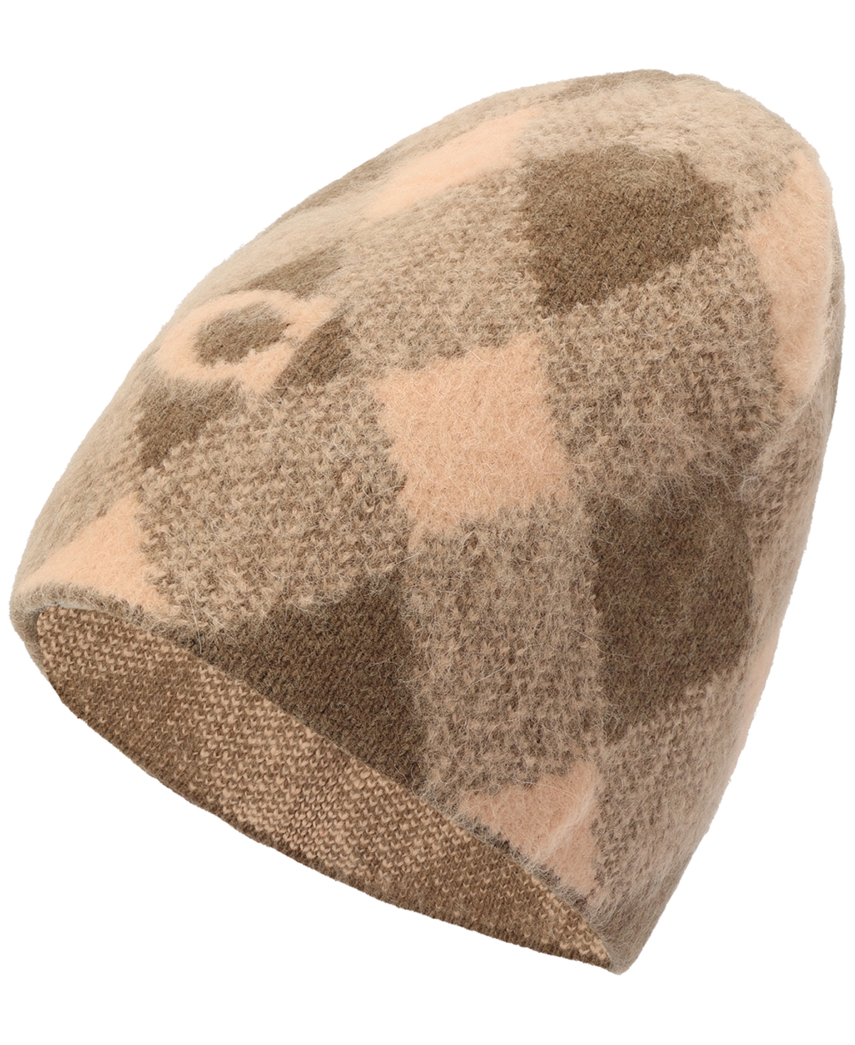 Coach Women's Argyle Knit Beanie Hat