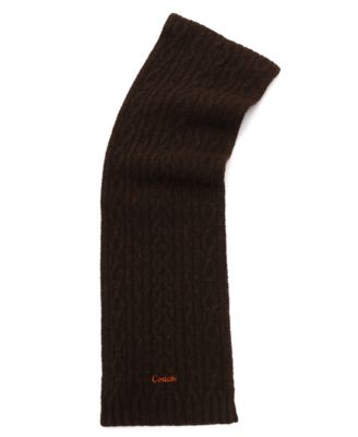 Women's Embroidered Cable-Knit Muffler Scarf