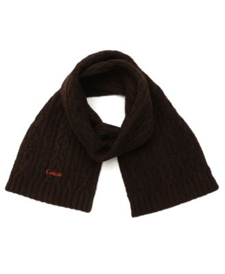 Women's Embroidered Cable-Knit Muffler Scarf