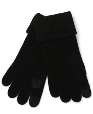 Women's Embossed C Knit Gloves