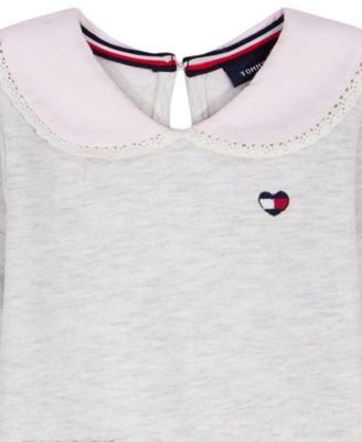 Baby Girls' Oxford Peter Pan Collar Coverall