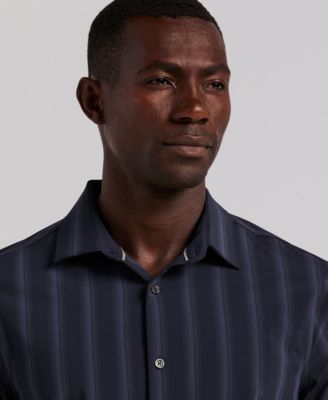 Men's Long-Sleeve Ombre Yarn-Dyed Stripe Shirt