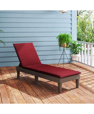 Patio Lounge Chair Recliner Chair with 3-Position Adjustable Backrest & Cushion