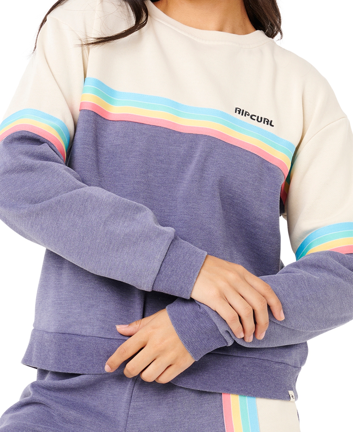 Rip Curl Women's Surf Revival Crewneck Sweatshirt In Purple