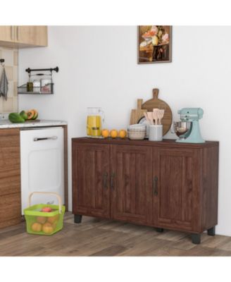 3-Door Buffet Sideboard with Adjustable Shelves and Anti-Tipping Kits