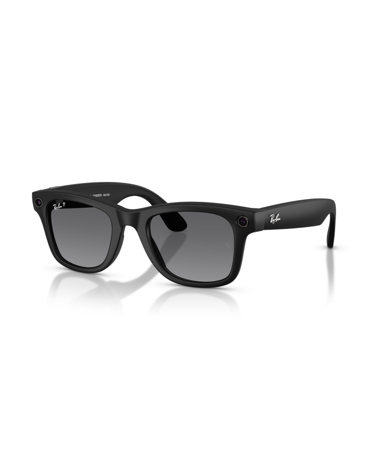 Ray Ban Unisex Ai Meta Gen2 Polarized Wayfarer Sunglasses, Rw4012 In Black