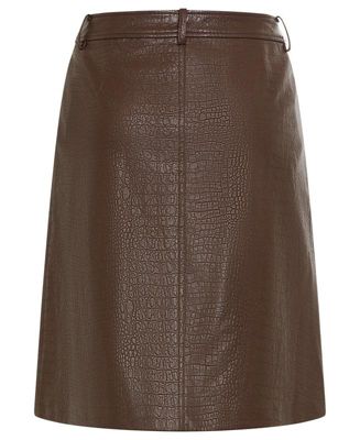 Women's Faux Croc A-Line Skirt