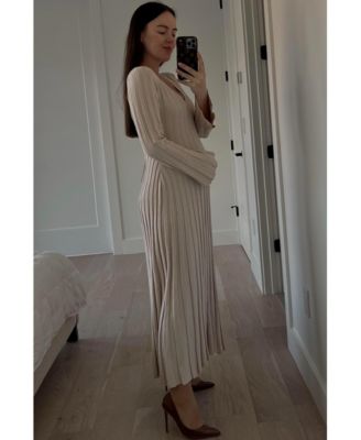 Maternity Black Ribbed Knit Maxi Dress