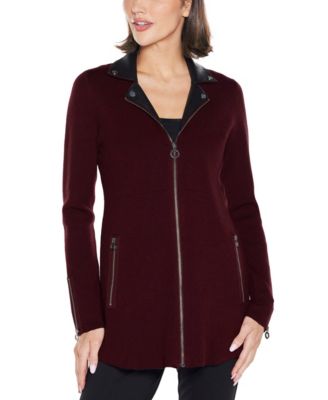 Women's Black Label Collared Sweater Jacket