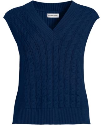Women's Drifter Modern Cable V Neck Vest Sweater