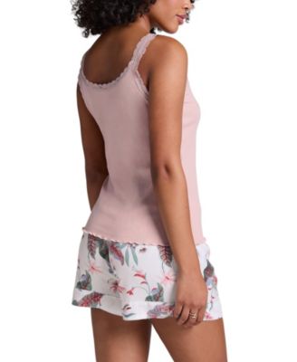 Hunkemoller Women's Rib Lace Cami