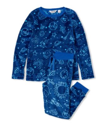 Kids Long Sleeve Plush Fleece Pajama Set