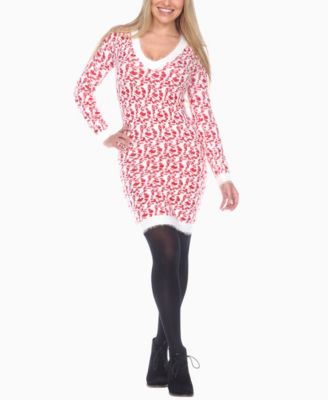 Women's Fuzzy Knit Sweater Dress