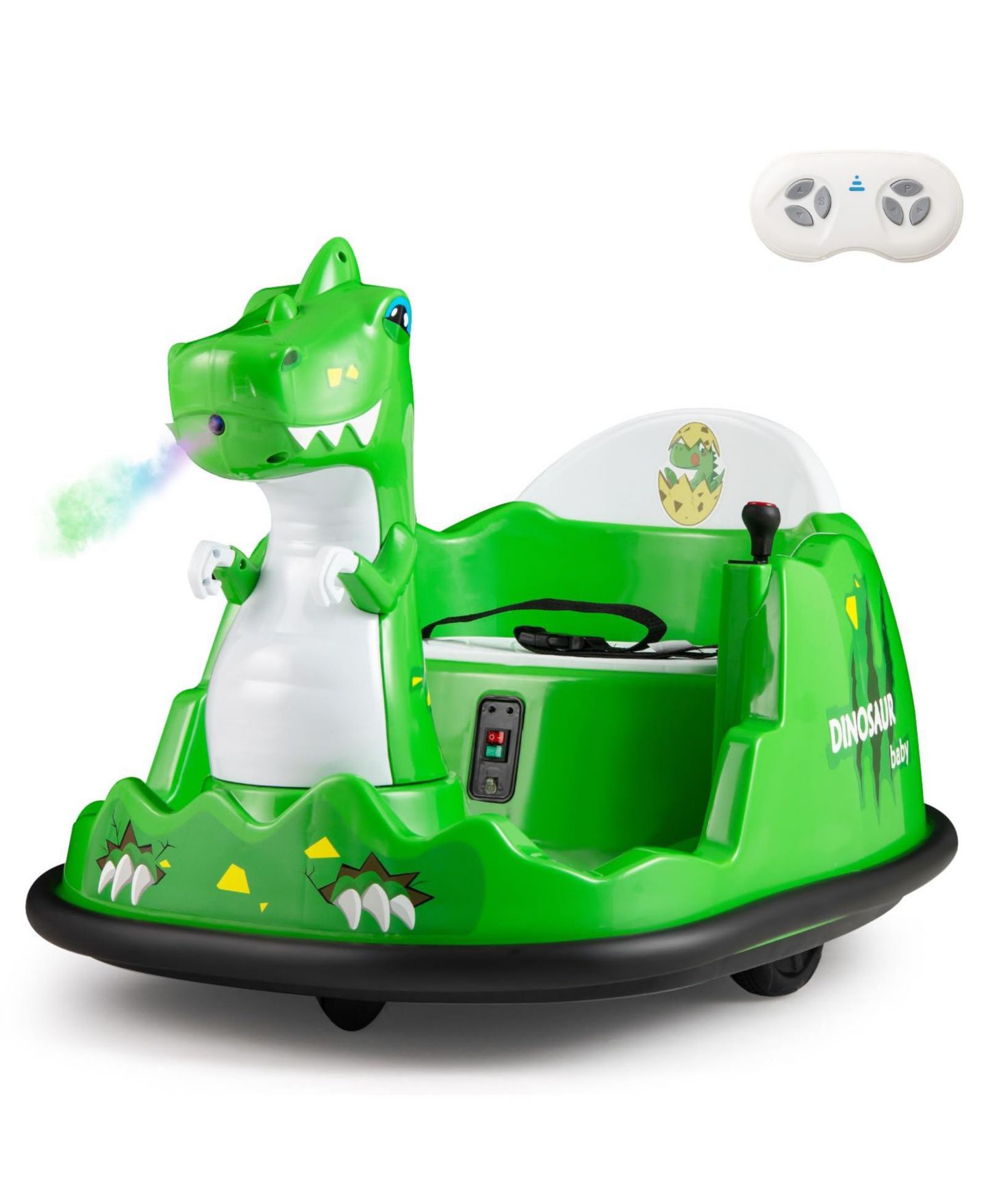 Детская игрушка Mecale Dinosaur Remote-Control Spray Bumper Car, цвет: Зелёный — фото 1
