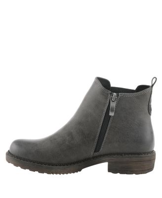 Nonia Chelsea-Inspired Bootie with Plaid Stretch Gore and Shock-Absorbing Sole