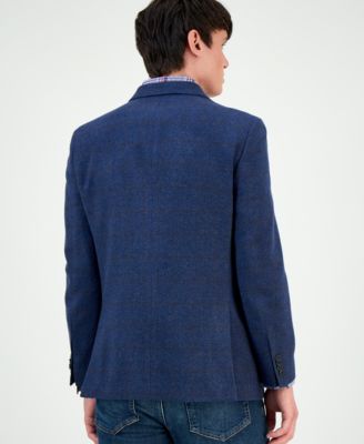 Men's Modern-Fit Gray Check Tweed Sport Coat