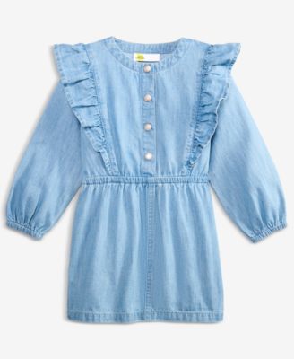 Epic Threads - Toddler Girls Ruffled Denim Shirtdress
