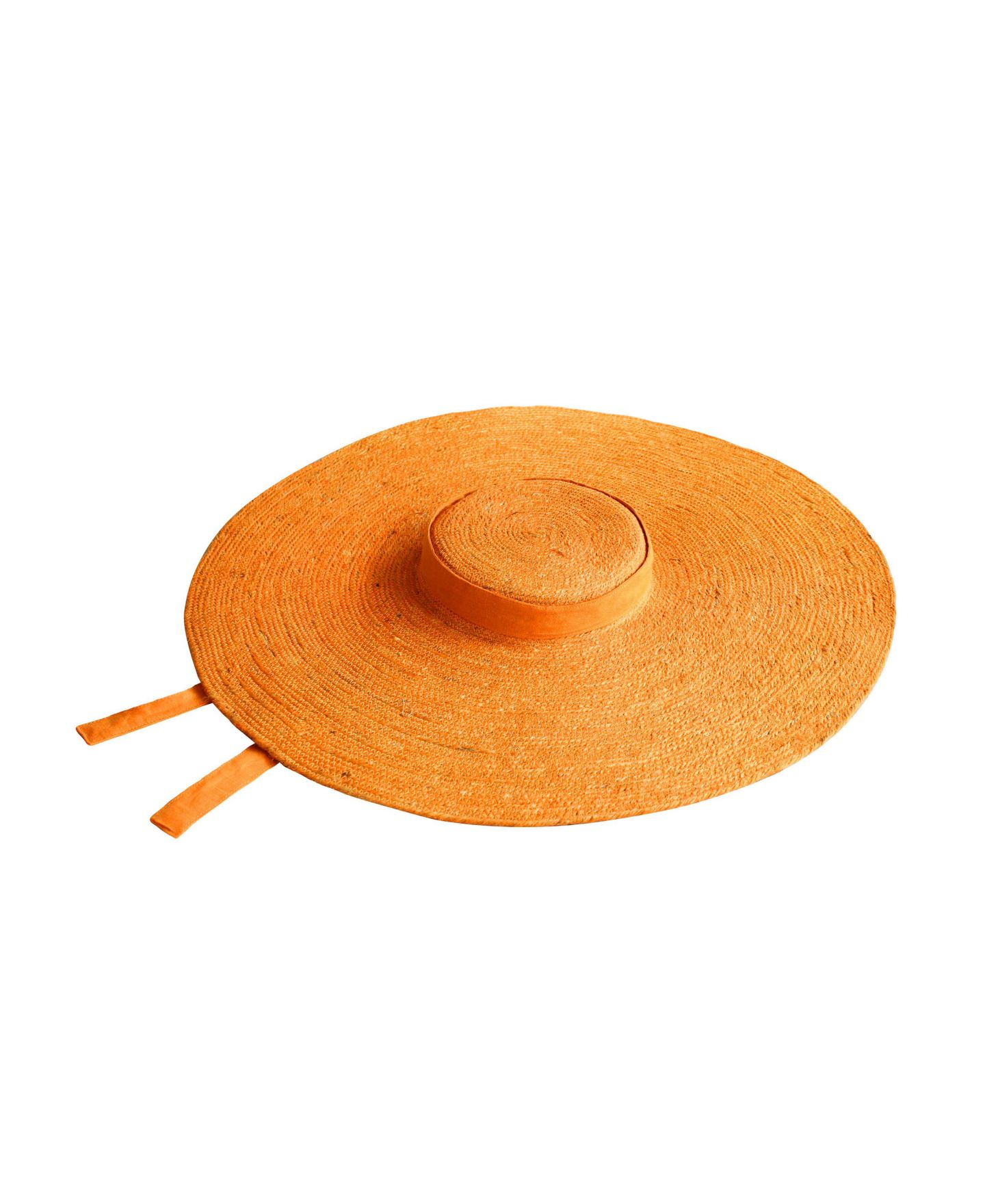 Женский головной убор Brunna.co Lola Wide Brim Jute Straw Hat In Orange, цвет: Оранжевый — фото 1