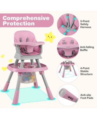 16-in-1 Baby High Chair w/ Activity Center Booster Seat Building Block Table