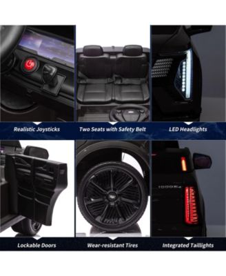 2 Seater Ride on Truck, 24V Licensed Cadillac Kids Car Electric Vehicles w/Remote Control, 3 Speeds, LED Lights