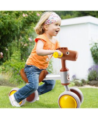Baby Balance Bike No Pedal 4-Wheel Bicycle