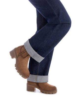 Women's Side Zipper Suede Booties Refresh Collection