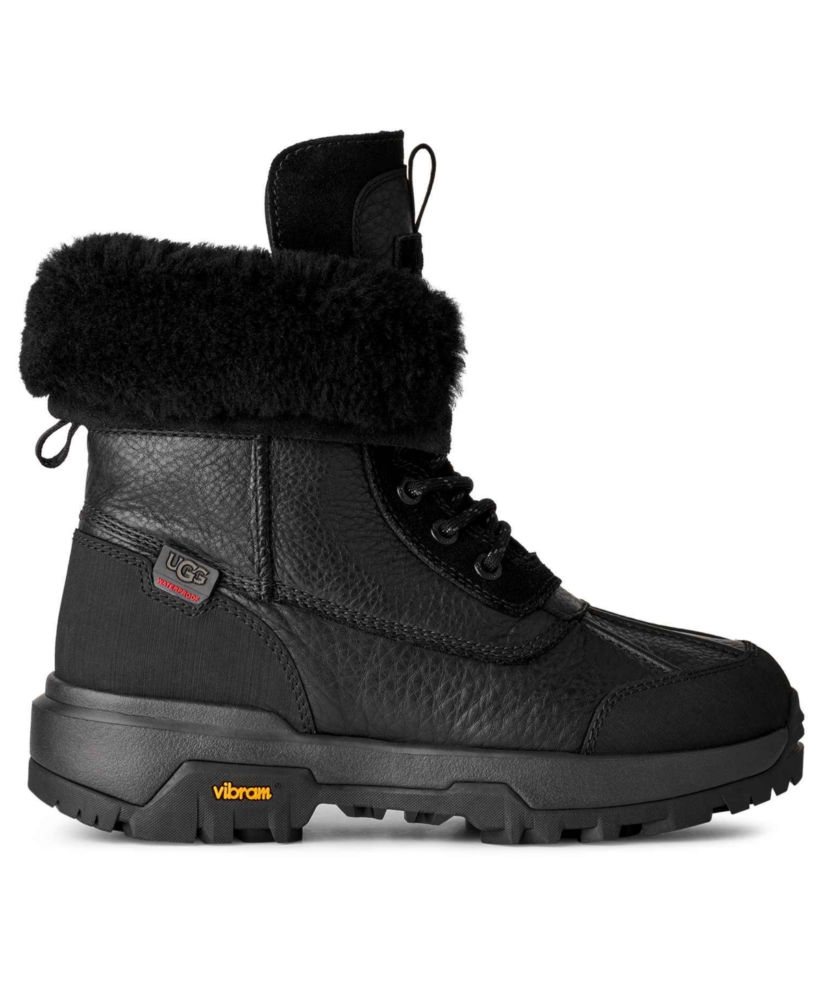 Ugg Round-toe Lace-up Boots In Black