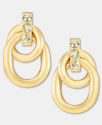Pav&eacute; Linked Circle Drop Earrings, Macy's Exclusive